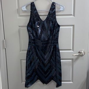 Black Sequin Cocktail Dress